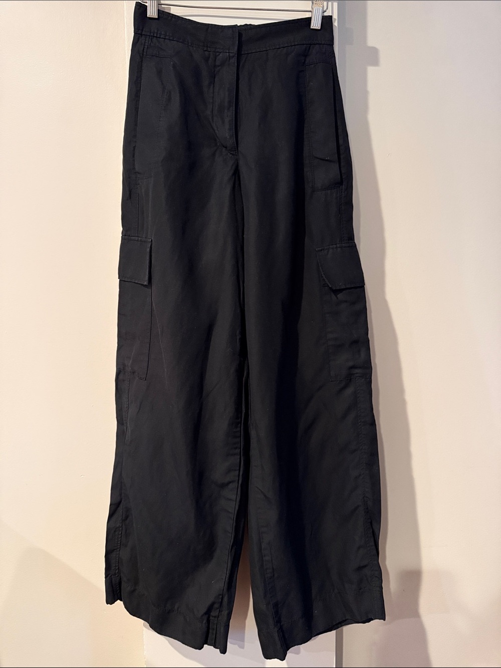 COS high waist black cargo pants wide leg sz 4